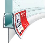 STEIGNER Guarnizione doccia curva UK03 40 cm (1 pz.) trasparente - Guarnizione box doccia verticale per doccia semicircolare o quarto di cerchio con porta 6-8 mm - Materiale flessibile, Impermeabile