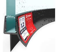 STEIGNER Guarnizione doccia curva UK03 50 cm (1 pz.) nero - Guarnizione box doccia verticale per doccia semicircolare o quarto di cerchio con porta 6-8 mm - Protezione contro le perdite, Impermeabile