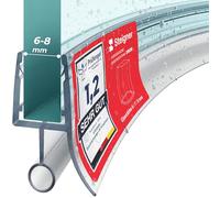 STEIGNER Guarnizione doccia curva UK08 200 cm (1 pz.) trasparente - Guarnizione box doccia verticale per doccia semicircolare o quarto di cerchio con porta 6-8 mm - Materiale flessibile, Impermeabile