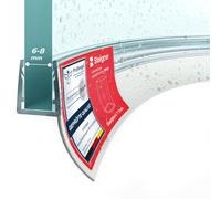 STEIGNER Guarnizione doccia curva UK12 50 cm (1 pz.) trasparente - Guarnizione box doccia verticale per doccia semicircolare o quarto di cerchio con porta 6-8 mm - Materiale flessibile, Impermeabile