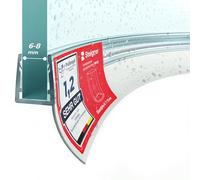 STEIGNER Guarnizione doccia curva UK12 80 cm (1 pz.) trasparente - Guarnizione box doccia verticale per doccia semicircolare o quarto di cerchio con porta 6-8 mm - Materiale flessibile, Impermeabile