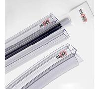 STEIGNER Guarnizione doccia curva UK13 100cm (1 pz.) trasparente per porta 3,5-5 mm - Set con 2x guarnizione magnetica UKM01 200cm per porte doccia 180° - Materiale flessibile, Perfetta aderenza
