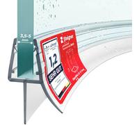 STEIGNER Guarnizione doccia curva UK13 60 cm (1 pz.) trasparente - Guarnizione box doccia verticale per doccia semicircolare o quarto di cerchio con porta 3,5-5 mm - Materiale flessibile,Impermeabile