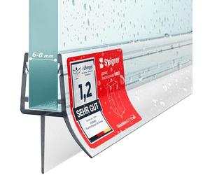 STEIGNER Guarnizione doccia UK03 70 cm (1 pz.) trasparente - Guarnizione box doccia verticale per docce angolari o pentagonali con porta 6-8 mm - Perfetta aderenza, Facile installazione, Impermeabile