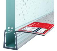 STEIGNER Guarnizione doccia UK11 100 cm (1 pz.) trasparente - Guarnizione box doccia verticale per docce angolari o pentagonali con porta 6-8 mm - Perfetta aderenza, Materiale resistente, Impermeabile