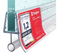 STEIGNER Guarnizione doccia UK18 90 cm (1 pz.) trasparente - Guarnizione box doccia verticale per docce angolari o pentagonali con porta 3,5-5 mm - Protezione contro le perdite, Materiale resistente