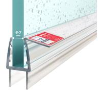 STEIGNER Guarnizione doccia UK20 150 cm (1 pz.) trasparente - Guarnizione box doccia verticale per docce angolari o pentagonali con porta 6-7 mm - Perfetta aderenza, Impermeabile, Facile installazione