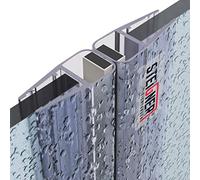 STEIGNER Guarnizione Magnetica doccia, 195cm, per spessore vetro 6/7/ 8mm, Set doppio Guarnizioni doccia 180 Gradi, UKM02, 2 pz.