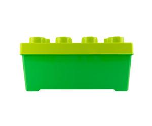 Stein-Experte LEGO® Scatola portaoggetti Verde - media (37x18x18 cm) con coperchio - scatola ordinata impilabile nel design LEGO®