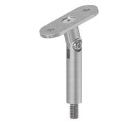 STEINBACHER© | supporto per corrimano in acciaio inox con snodo, piastra piatta, V2A