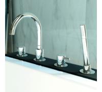 Miscelatore per vasca Steinberg serie 100, montaggio a bordo vasca, 4 fori, sporgenza: 192 mm, 1002400, Colorazione: cromo - 1002400