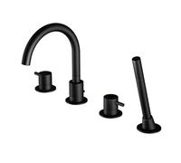 Steinberg 100 rubinetto bordo vasca, miscelatore a due comandi, 100 2400 S, 100 nero opaco [Rubinetteria Bagno > Rubinetteria Vasca]