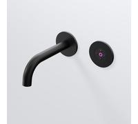 Miscelatore per lavabo a parete Steinberg Serie 100, regolazione elettronica del volume e della temperatura, sporgenza 195 mm, 1001814, Colorazione: nero opaco