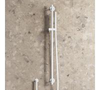 Steinberg 100 set doccia con asta saliscendi, 1 tipo di getto, 100 1601 W, 100; 250 bianco opaco [Rubinetteria Bagno > Set Doccia]