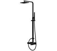 Steinberg 160 set doccia a parete con termostato con soffione nero 1602721S