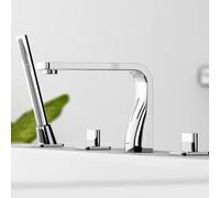 Steinberg Série 230 robinetterie de baignoire, 4 trous, montage sur bord de baignoire, saillie 200mm, 2302400, 2302400