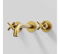 Miscelatore per lavabo Steinberg serie 250, set completo, 3 fori, incl. corpo incasso, sporgenza 195 mm, 2501902, Colorazione: Oro spazzolato