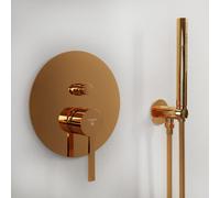 Miscelatore per vasca/doccia Steinberg serie 260, set pronto per il montaggio, da incasso, 2 utenze, rotondo, 26021033, Colorazione: Oro rosa - 26021033RG