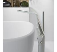 Miscelatore per vasca Steinberg serie 260, a libera installazione, con doccetta, H: 969mm, sporgenza 220mm, 2601162, Colorazione: Nichel spazzolato