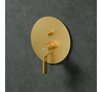 Steinberg Série 280 Mélangeur douche/bain, Set de finition, encastré, 2 consommateurs, rond, 28021033BG, 28021033BG, Colorazione: Oro spazzolato
