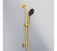 Steinberg 340 set doccia con asta saliscendi, 3 tipi di getto, 340 1601 BG, 340 oro spazzolato [Rubinetteria Bagno > Set Doccia]