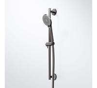 Steinberg 340 set doccia con asta saliscendi, 3 tipi di getto, 340 1601 BGM, 340 gunmetal spazzolato [Rubinetteria Bagno > Set Doccia]
