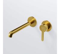 Steinberg 341 rubinetto lavabo, installazione a parete, 341 1814 3 BG, 341 oro spazzolato [Rubinetteria Bagno > Rubinetteria Lavabo]