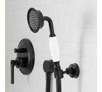 Steinberg 350 set doccia con supporto, 1 tipo di getto, 350 1626 S, 350; 355 Metamorphosis by Daniele Daminelli nero opaco [Rubinetteria Bagno > Set Doccia]