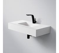 Steinberg Série 444 lavabo mural, 800x400x130mm, SOLIDSurface, 1 trou pour robinet, sans trop-plein, 4447020W, 4447020W