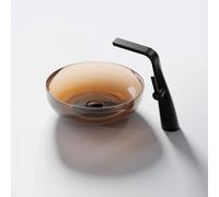 Steinberg Série 489 lavabo à poser, rond, en polyrésine, avec bouchon de vidage, 400x400x140mm, 489601033, 489601033, Colorazione: Marrone