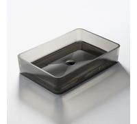 Steinberg Série 489 lavabo à poser, rectangulaire, en polyrésine, avec bouchon de vidage, 550x360x140mm, 489701030, 489701030, Colorazione: grafite