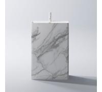 Steinberg Série 540 Lavabo sur pied, en îlot, angulaire, avec trou pour robinetterie, avec trop-plein, 600x420x900mm, 540712152, 540712152, Colorazione: Marmo chiaro