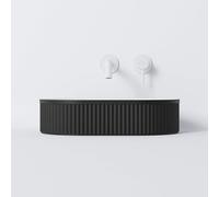 Steinberg 740 lavabo da appoggio, 740 7010 SW, 740 nero opaco/bianco opaco [Lavabi > Lavabi da Appoggio]