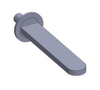 Steinberg 911/912 ricambio bocca con rosetta per bocca di erogazione vasca, 099 2300 5 BS, 911; 912 acciaio inox spazzolato [Rubinetteria Bagno > Ricambi Rubinetteria Bagno]