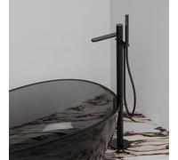 Steinberg 911 rubinetto vasca lavabo con struttura a nido d’ape, installazione a pavimento miscelatore monocomando, 911 1162 S, 911 nero opaco [Rubinetteria Bagno > Rubinetteria Vasca]
