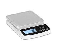 Steinberg BASIC - SBS-LW-5000/100 - Bilancia Elettronica Bilancia Digitale Pesalettere (5 kg / 0,1 g, Schermo LCD Retroilluminazione, Alimentazione 2 Batterie AA) Argento