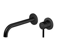Steinberg 100 - Rubinetto ad incasso per lavabo, montaggio a 2 fori, nero opaco 100 1824 3 S
