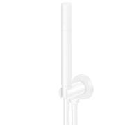 Steinberg Série 100 Garniture de douche à main, avec coude de raccordement de douche intégré, douchette à main à tige, 1001670W, 1001670W, Colorazione: Bianco opaco