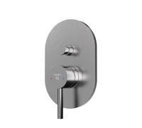 Steinberg Série 100 Mitigeur bain/douche, set de finition, encastré, 2 consommateurs, 10021033BGM, 10021033BGM, Colorazione: Metallo spazzolato