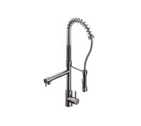 Steinberg Série 100 robinet de cuisine, avec douchette, saillie 156mm, pivotant, 1001480BGM, 1001480BGM, Colorazione: Metallo spazzolato