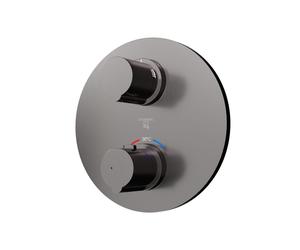 Steinberg Série 100 robinetterie de douche/bain, set de montage final, encastré, deux consommateurs, 10041333BGM, 10041333BGM, Colorazione: Metallo spazzolato