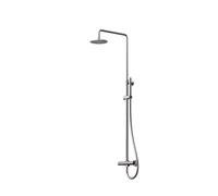 Steinberg Série 100 Système de douche, thermostat, pomme de douche pluie ronde, douchette à main, 10027212BGM, 10027212BGM, Colorazione: Metallo spazzolato