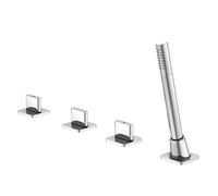 Steinberg Série 230 robinetterie de baignoire, 4 trous, application avec garniture de vidage/débordement, 2302480, 2302480