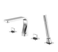 Steinberg Série 230 robinetterie de baignoire, 4 trous, montage sur bord de baignoire, saillie 200mm, 2302400, 2302400