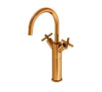 Miscelatore per lavabo Steinberg serie 250, alto, girevole, a due maniglie, con scarico a scomparsa, sporgenza 155 mm, 2501550, Colorazione: Oro rosa