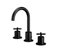 Steinberg Série 250 robinetterie de lavabo, pivotant, 3 trous, avec garniture découlement, saillie 150mm, 2502000S, 2502000S, Colorazione: Nero
