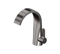 Steinberg Série 280 Mitigeur de lavabo, commande latérale, sans garniture découlement, saillie 155mm, 2801010BGM, 2801010BGM, Colorazione: Metallo spazzolato