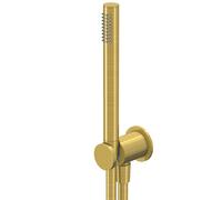 Steinberg Série 340 Garniture de douche à main, incl. coude de raccordement de douche intégré, flexible de douche, support, 3401670BG, 3401670BG, Colorazione: Oro spazzolato