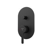 Steinberg Série 341 Kit de montage complet, pour mitigeur bain/douche, avec plaque de recouvrement 110mm x 190mm, 34121033S, 34121033S, Colorazione: Nero opaco