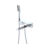 Steinberg Série 390 Mélangeur bain, thermostat apparent, orientable, Pushtronic, avec douchette, saillie 200mm, 3903172, 3903172